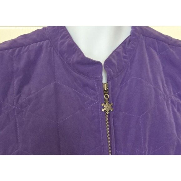 Christopher & Banks Women’s purple Quilted Vest full zip size 3X - Picture 3 of 7
